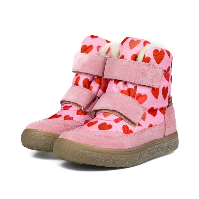 Mido - Trzewiki Zimowe Dziecięce Wodoodporne Love Rose Wełna 22-40/32-40/42-40