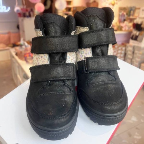 Jamet - Trzewiki Dziewczęce Skórzane Wodoodporne Czarny Pyłek 399