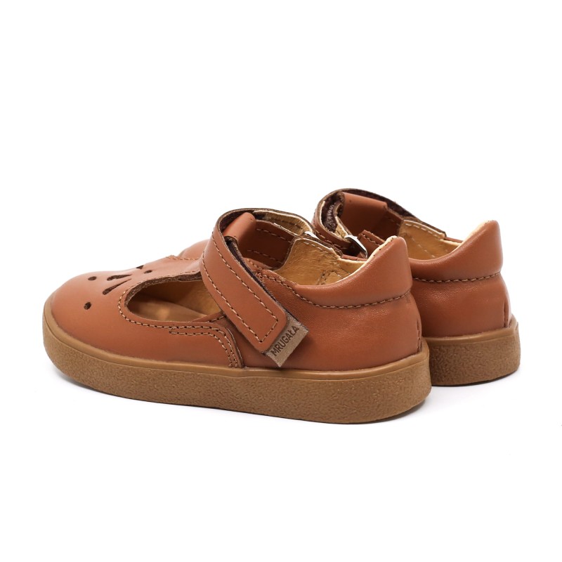 Mrugała - Baleriny Dziecięce Skórzane LUNA Natural - Bubutik