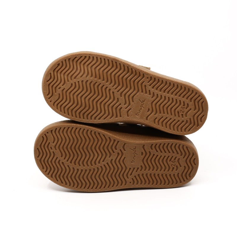 Mrugała - Baleriny Dziecięce Skórzane LUNA Natural - Bubutik