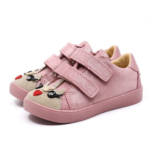 Mrugała - Półbuty Dziecięce Skórzane MAKI Pony Lila Połysk 30-35  