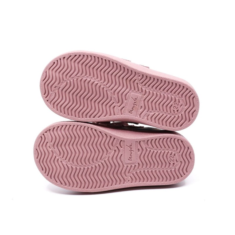 Mrugała - Półbuty Dziecięce Skórzane MAKI Pony Lila Połysk - Bubutik