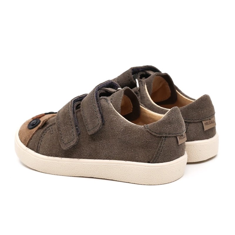 Mrugała - Półbuty Dziecięce Skórzane MAKI Bear Grey - Bubutik
