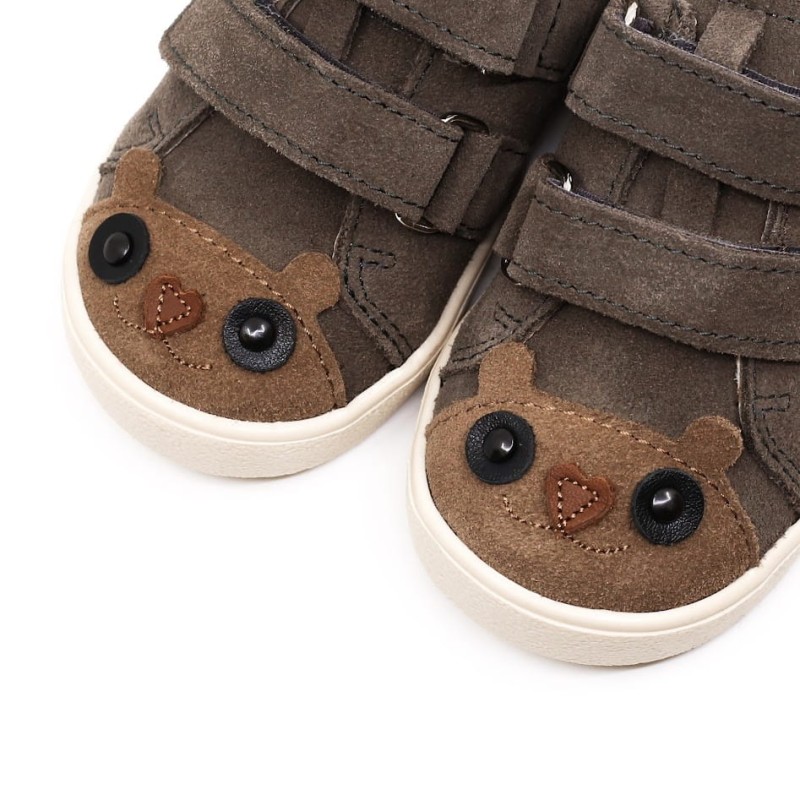 Mrugała - Półbuty Dziecięce Skórzane MAKI Bear Grey - Bubutik