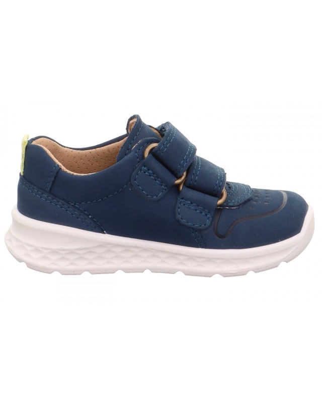 Superfit - Sneakersy Dziecięce Skórzane Breeze Blau-Gelb 1-000365-8030 - Bubutik