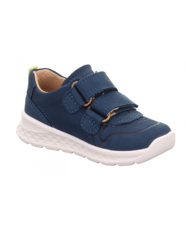 Superfit - Sneakersy Dziecięce Skórzane Breeze Blau-Gelb 1-000365-8030 - Bubutik