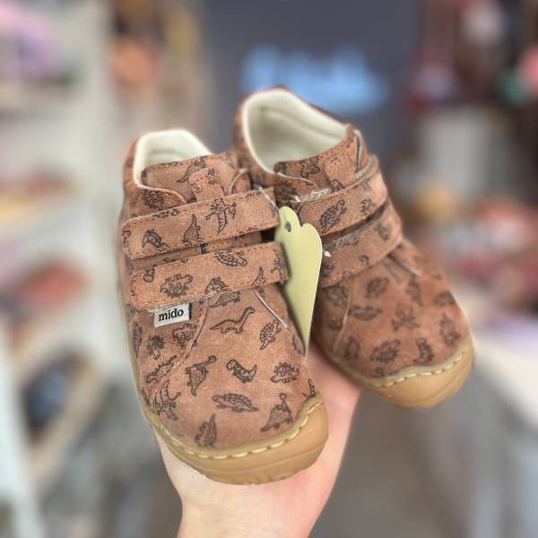 Mido - Trzewiki dziecięce Bambino Dino Brown 166 - Bubutik