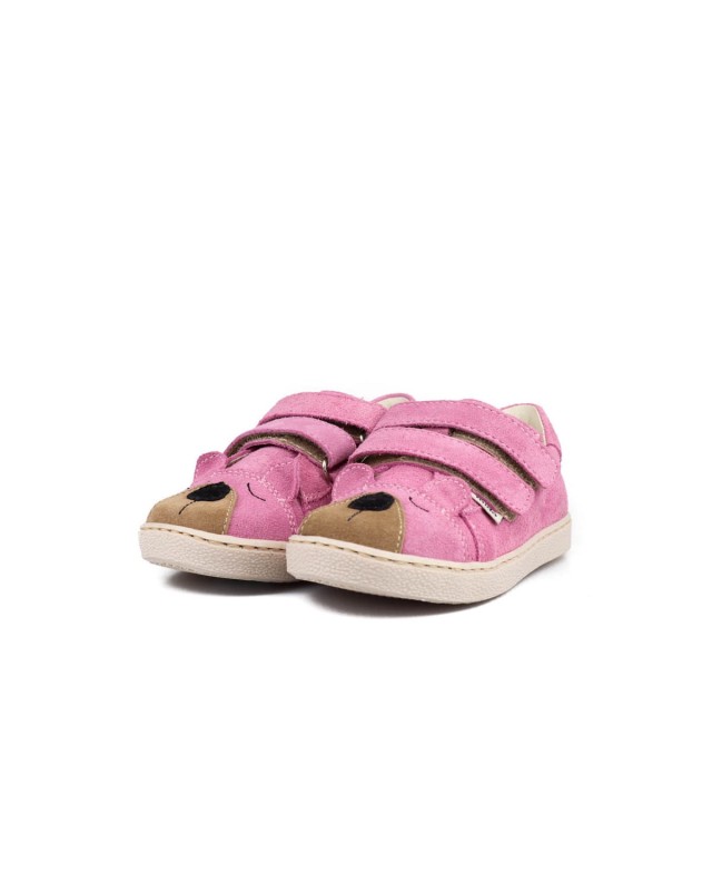 Mido - Trzewiki Dziecięce Skórzane MIŚ Pink 20-44/30-44  - Bubutik