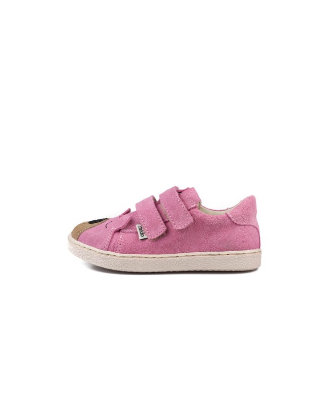 Mido - Trzewiki Dziecięce Skórzane MIŚ Pink 20-44/30-44  - Bubutik