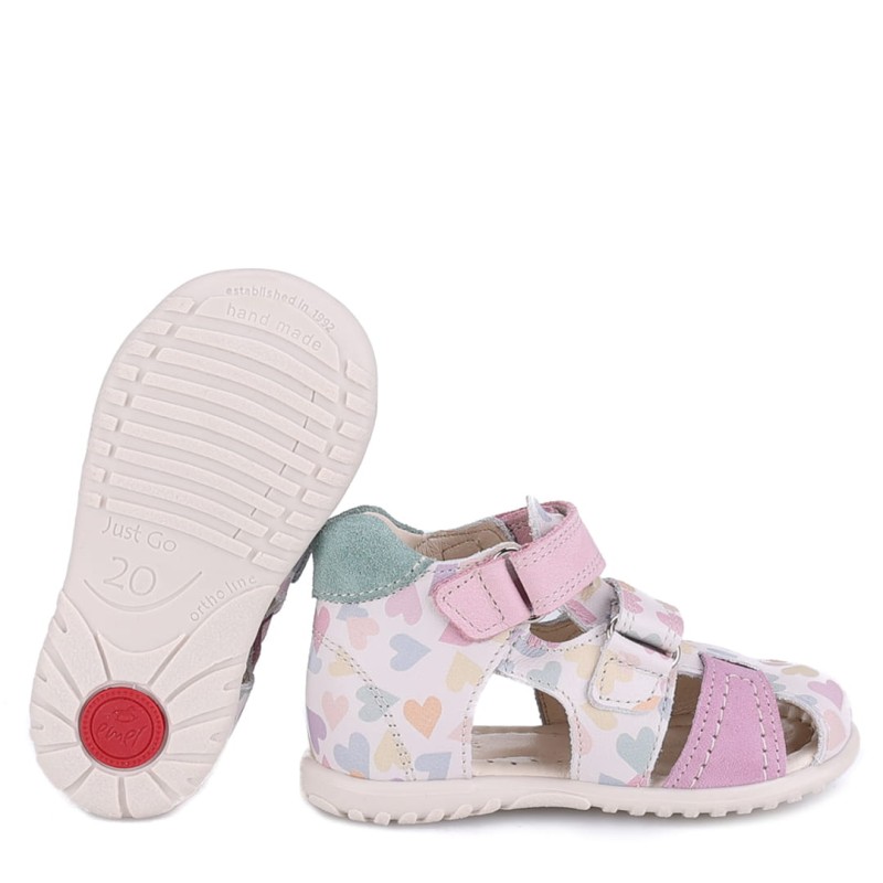 Emel - Sandałki Dziecięce Skórzane Roczki ES 2437F-2 - Bubutik.pl