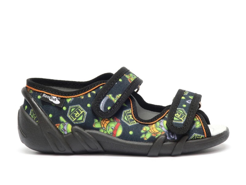 Renbut - Kapcie Dziecięce Sandałki Oddychające Black Turtle - bubutik.pl