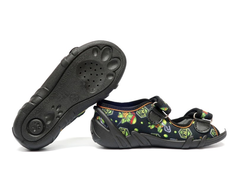 Renbut - Kapcie Dziecięce Sandałki Oddychające Black Turtle - bubutik.pl
