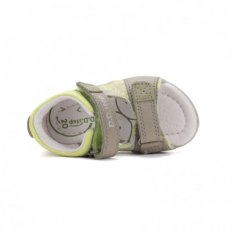 D.D.Step - Sandały Dziecięce Skórzane Grey G075-51862 - bubutik.pl