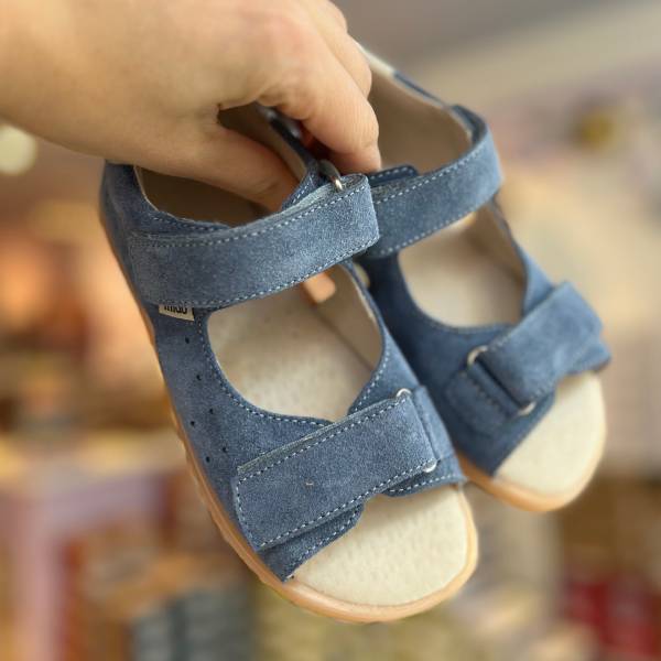 Mido - Skórzane Sandały Dziecięce 41-35 Sky Blue - bubutik.pl