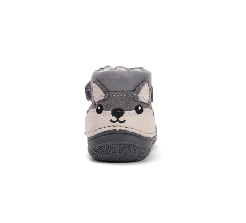 D.D. Step - Skórzane Trzewiki Chłopięce S082-52202B Dark Grey - bubutik.pl
