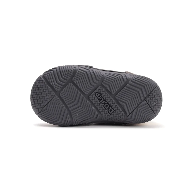 D.D. Step - Skórzane Trzewiki Chłopięce S082-52202B Dark Grey - bubutik.pl