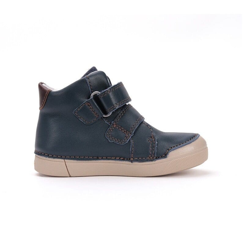 D.D. Step - Świecące Trzewiki Dziecięce Skórzane A068-52151AM Royal Blue - bubutik.pl