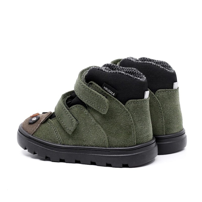 Mrugała - Trzewiki Dziecięce Wodoodporne Ocieplone Andy Bear Oliwka 31-35  - bubutik.pl