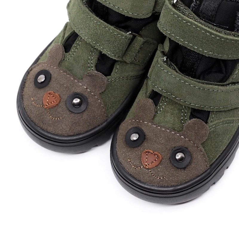 Mrugała - Trzewiki Dziecięce Wodoodporne Ocieplone Andy Bear Oliwka 31-35  - bubutik.pl