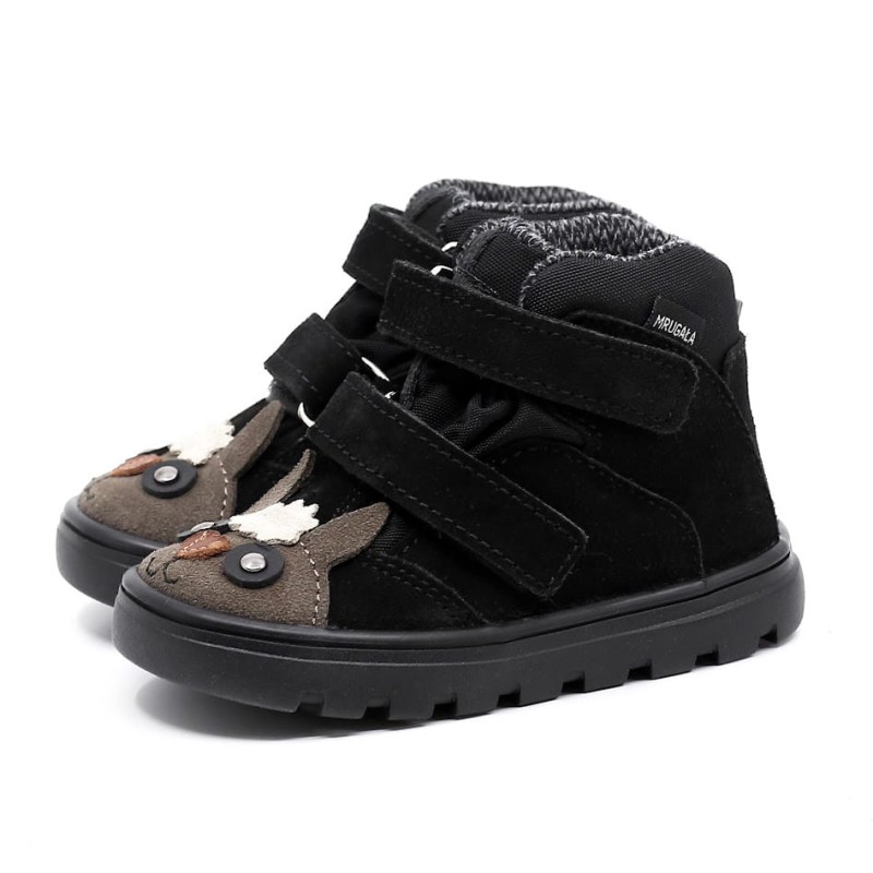 Mrugała - Trzewiki Dziecięce Wodoodporne Ocieplone Andy Alpaca Black 26-30 - bubutik.pl