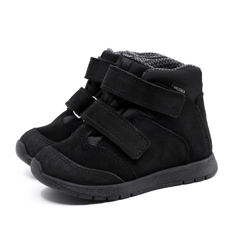 Mrugała - Trzewiki Dziecięce Wodoodporne Ocieplone Jogi Black 26-30 - bubutik.pl