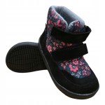 Mido - Ocieplane Trzewiki Dziecięce Barefoot Wildflower Black 62-06/72-06 