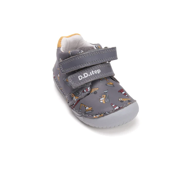S070-52480A-3.webpaD.D. Step - Półbuty Dziecięce Skórzane Barefoot Dark Grey S070-52480A - bubutik.pl
