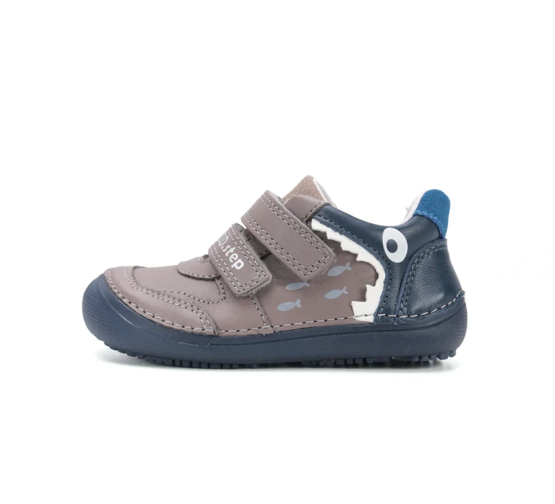 D.D. Step - Półbuty Dziecięce Barefoot Świecące w Ciemności Szare S063-52328AM - bubutik.pl