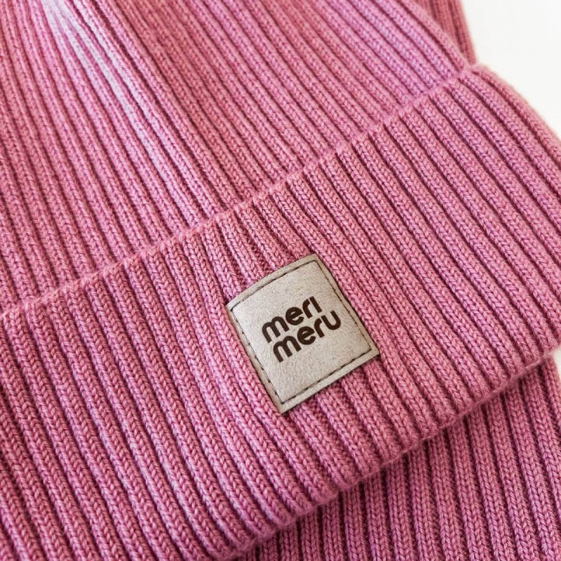 Merimeru - Dziecięca Czapka Z Wełny Merino Wrzosowa - bubutik.pl