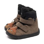Mrugała - Zimowe Trzewiki Dziecięce Wodoodporne Barefoot Heli Fox Grey 20-25 