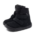 Mrugała - Zimowe Trzewiki Dziecięce Wodoodporne Barefoot Tami Black 20-25