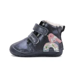 D.D. Step - Zimowe Buty Dziewczęce Barefoot Royal Blue Granat W070-52624
