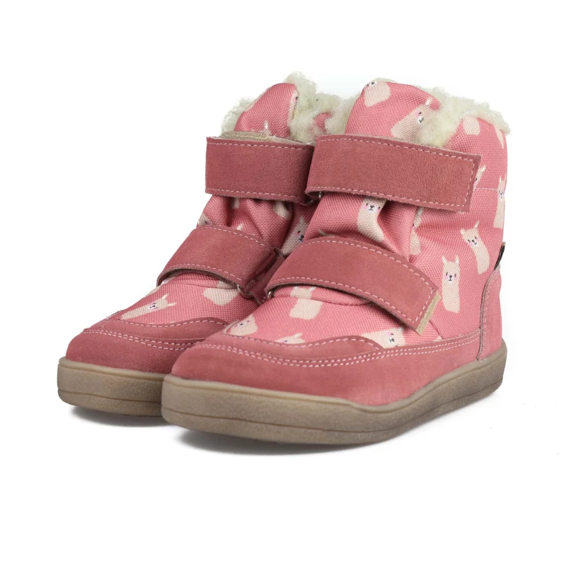 Mido - Trzewiki Zimowe Barefoot Wełna Lama Salmon 62-07/72-07 /82-07 - bubutik.pl