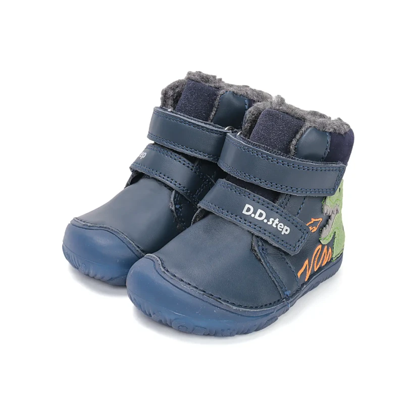 D.D.Step - Buty Zimowe Barefoot dla Chłopca W073-52943 Royal Blue - bubutik.pl