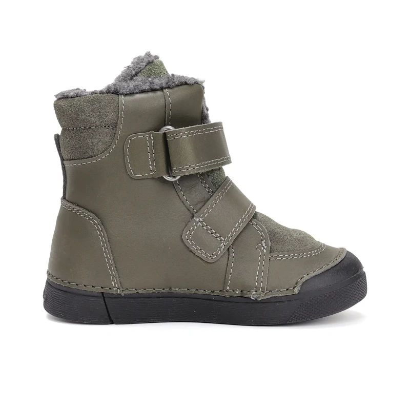 D.D. Step - Świecące Trzewiki Zimowe dla Chłopca W068-52998M Khaki - bubutik.pl