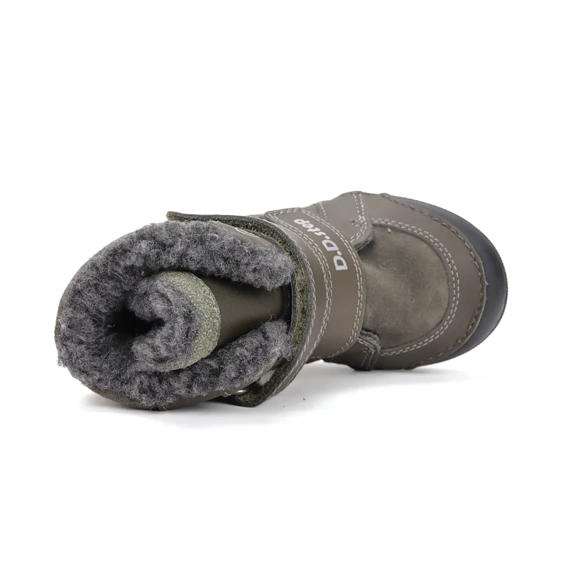 D.D. Step - Świecące Trzewiki Zimowe dla Chłopca W068-52998M Khaki - bubutik.pl