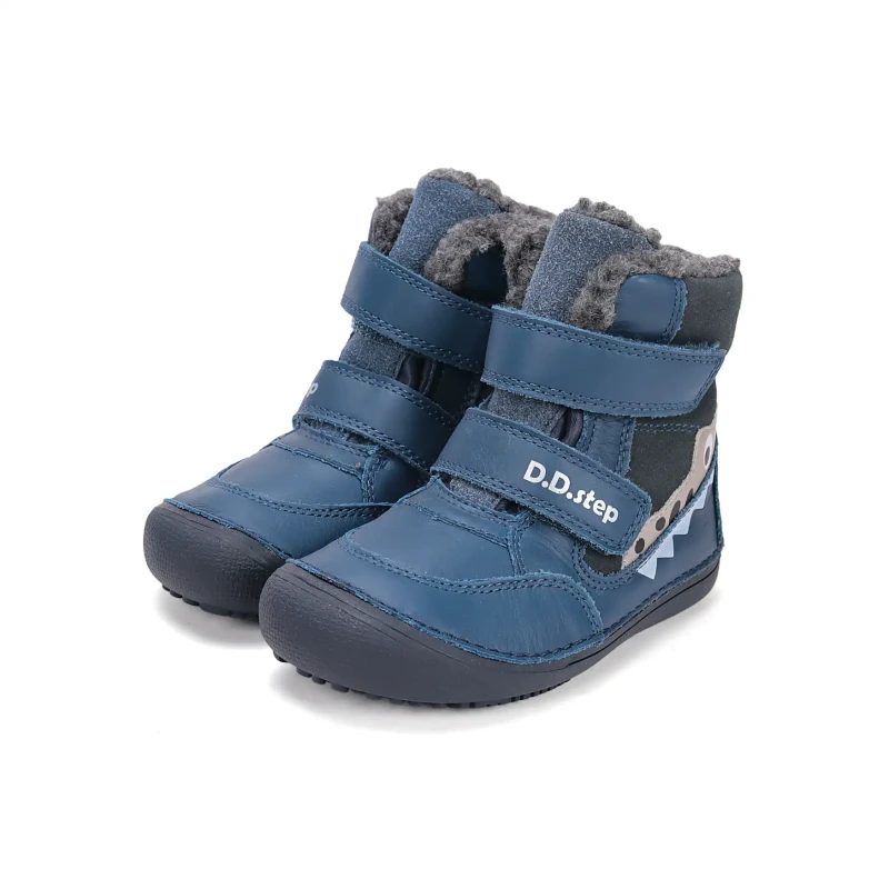 D.D. Step - Buty Zimowe Barefoot dla Chłopca W063-52415M Bermuda Blue - bubutik.pl