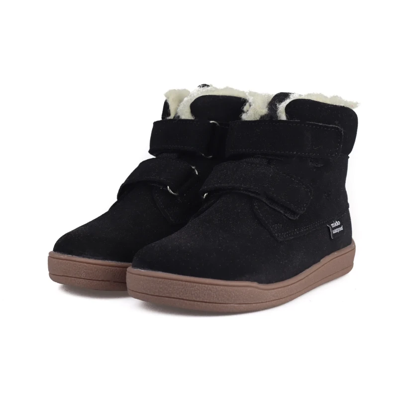Mido- Trzewiki Zimowe Barefoot Wełna Black 62-09/72-09/82-09 - bubutik.pl