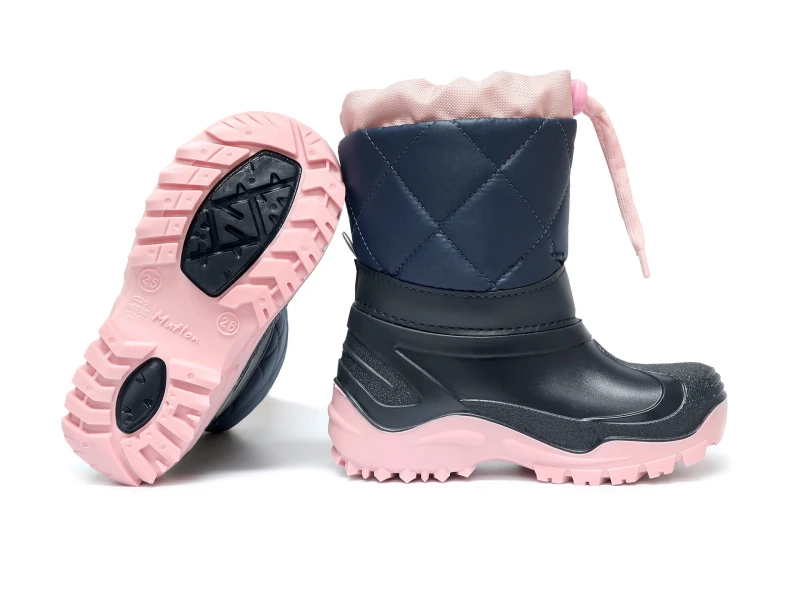 Renbut - Śniegowce Dziewczęce Muflon Granat/Róż 32-468 0123 - bubutik.pl