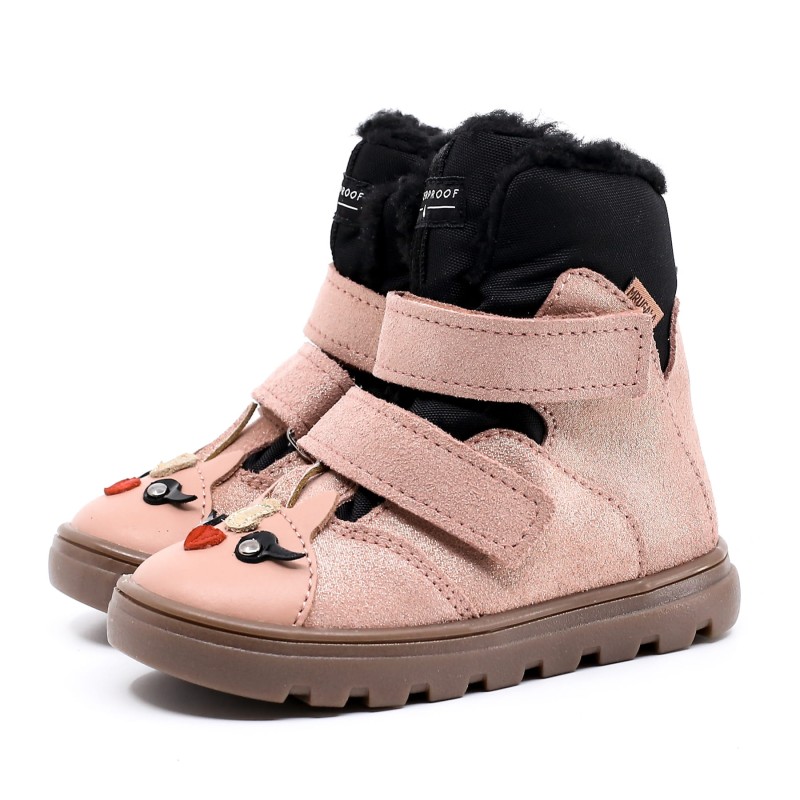 Mrugała - Trzewiki Dziecięce Zimowe Wodoodporne Mali Pony Rosa Połysk 31-35 - bubutik.pl