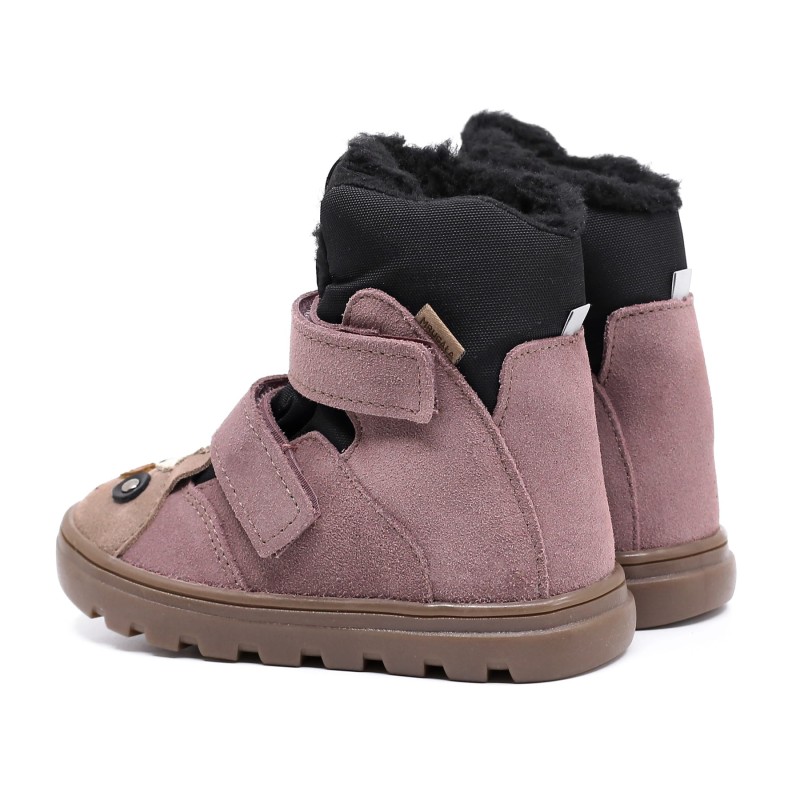 Mrugała - Dziecięce Trzewiki Zimowe Wodoodporne Mali Alpaca Lawenda 20-25 - bubutik.pl