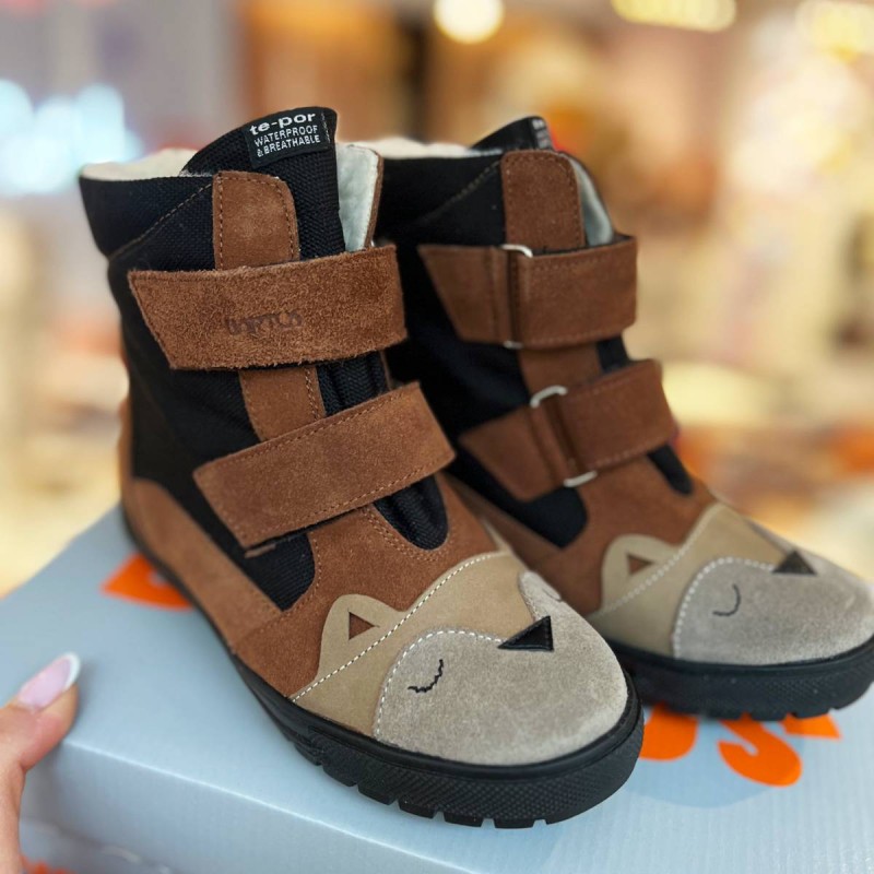 Bartuś - Kozaki Zimowe Chłopięce 316 Sowa Brąz/Beż