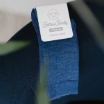 Steven - Skarpetki Merino Bezuciskowe w Prążki Jeans