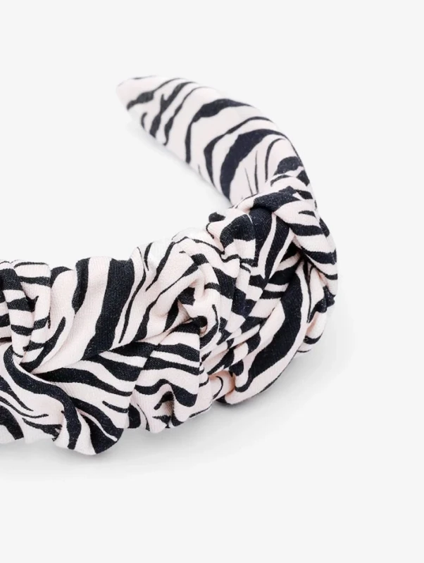 Ul&Ka - Opaska do włosów Marszczulka Regular Zebra - bubutik.pl