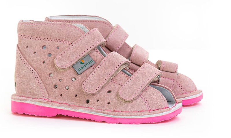 Danielki - Buty Profilaktyczne Róż Tęcza T125L/T135L  - bubutik.pl
