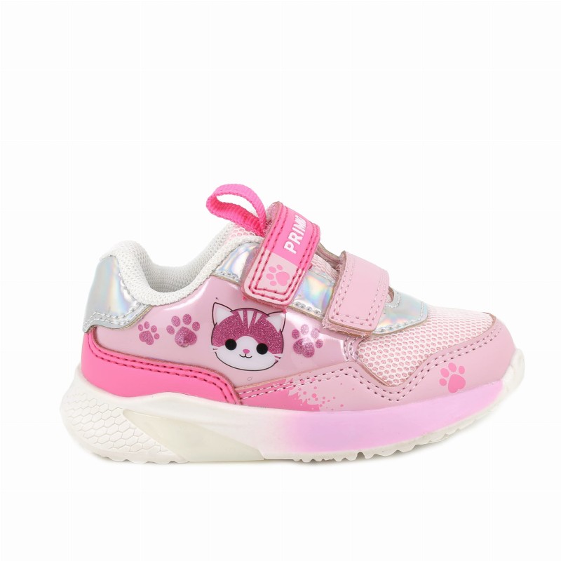Primigi - Świecące Sneakersy Dziewczęce LED 1454000 Kotki - bubutik.pl