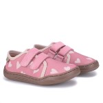 Emel - Trampki Kapcie Barefoot Różowe Serduszka EK 6000A-3 