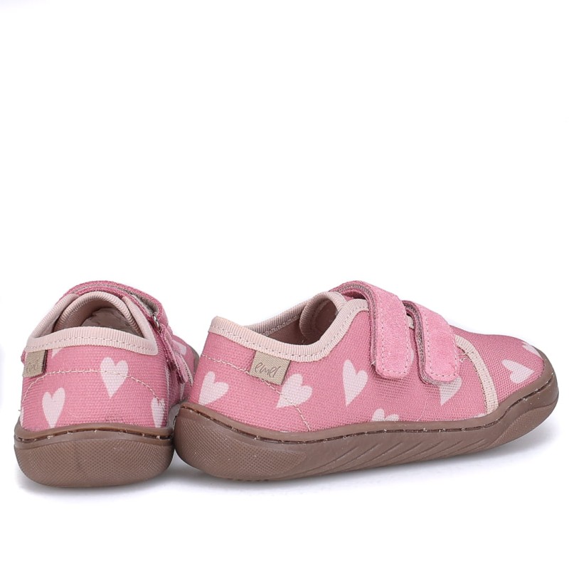 Emel - Trampki Kapcie Barefoot Różowe Serduszka EK 6000A-3 - bubutik.pl