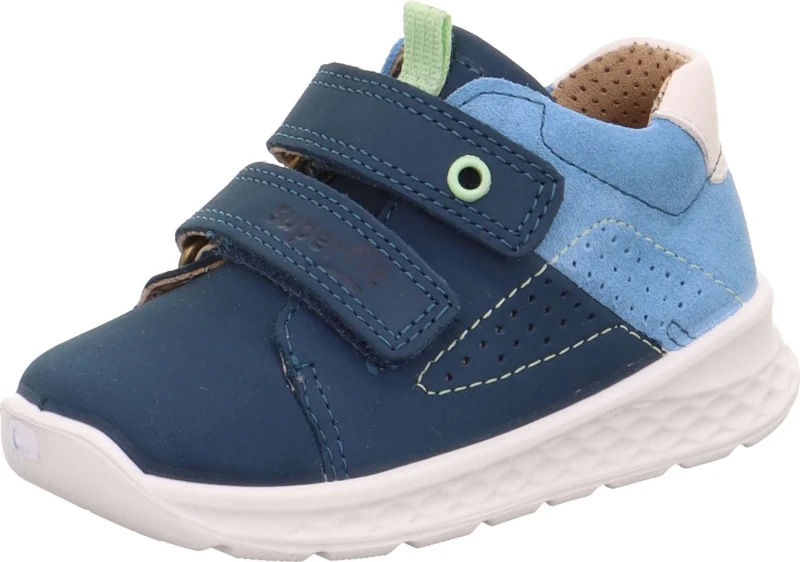Superfit - Skórzane Półbuty Dziecięce Breeze Blau 1-000374-8040 - bubutik.pl