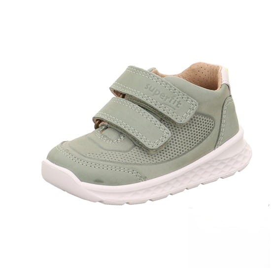 Superfit - Sneakersy Skórzane Breeze Jasnozielone 1-000379-7500 - bubutik.pl